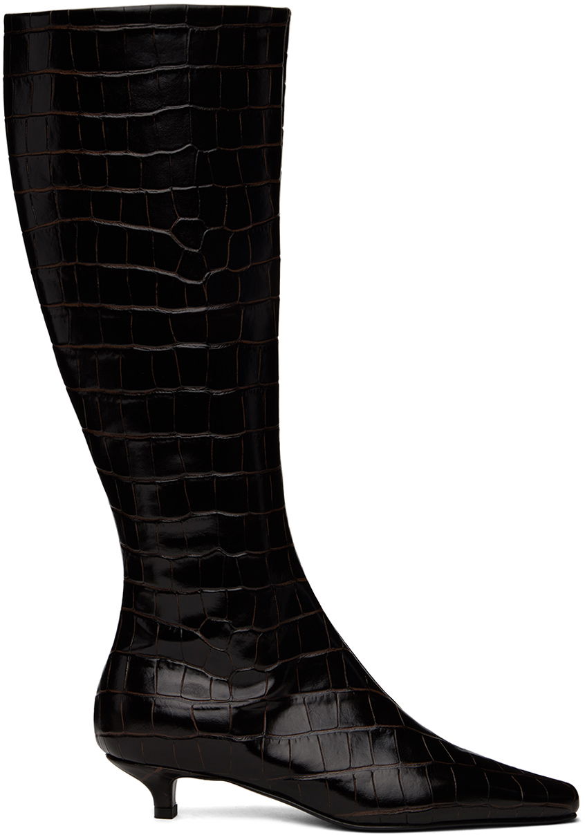 Pláštenka TOTEME TOTEME 'The Slim' Knee-High Boots Čierna | 241-WAS954-LE0023, 0