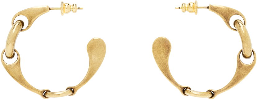 Náušnice CHLOÉ 'The Chloé Spirit' Linked Teardrop Hoop Earrings Žltá | CH26SJE05CB7