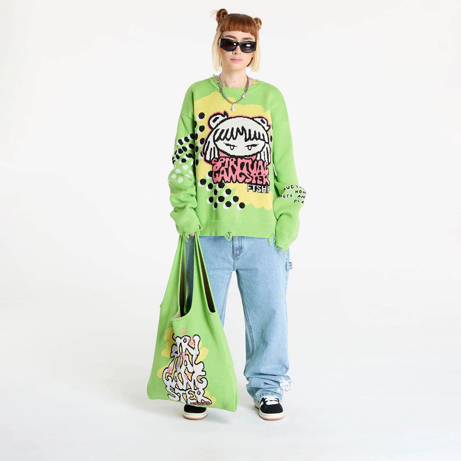 Spiritual Gangster Graphic Knit Sweater