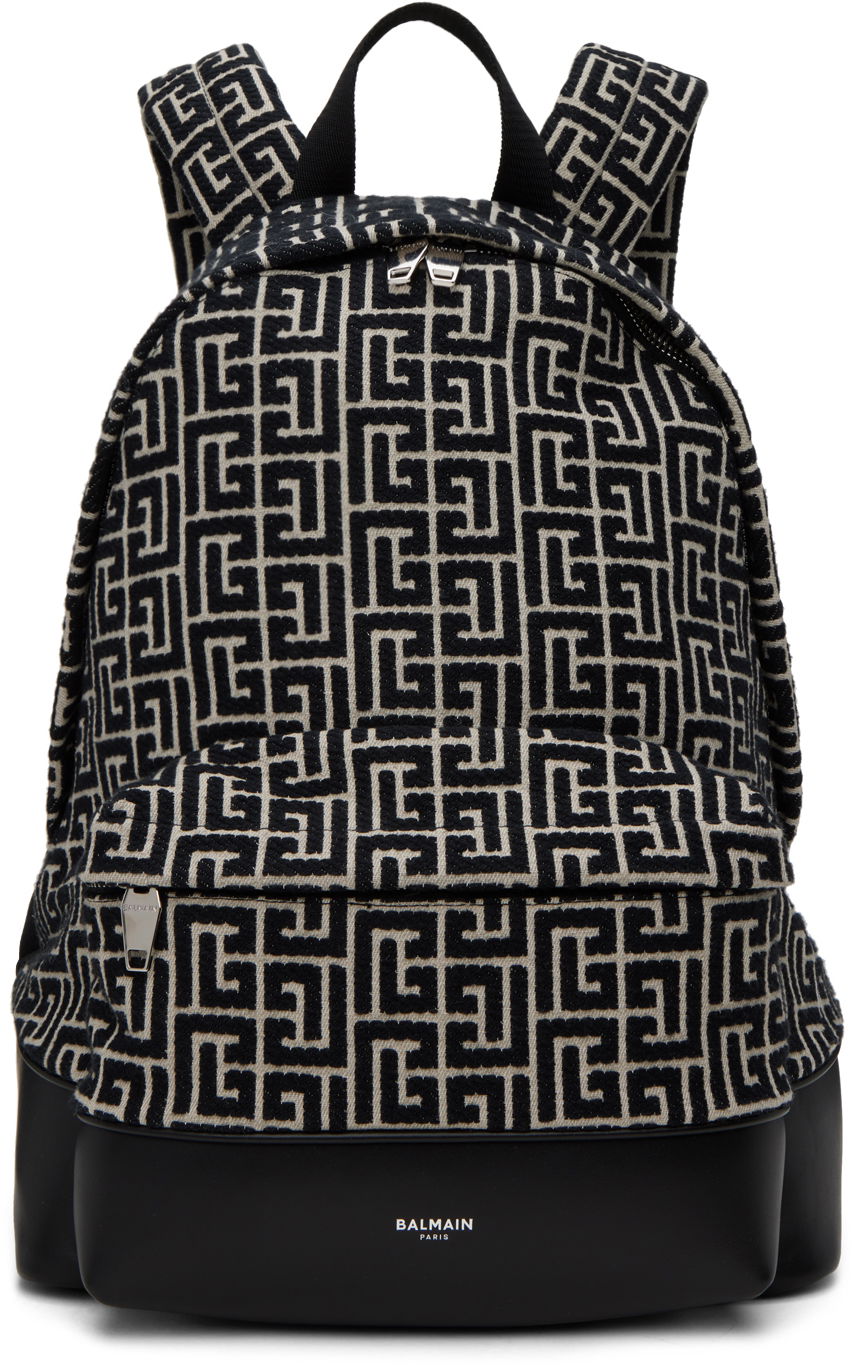 Batoh Balmain Monogram Backpack Čierna | CM1GE150TJMY, 0