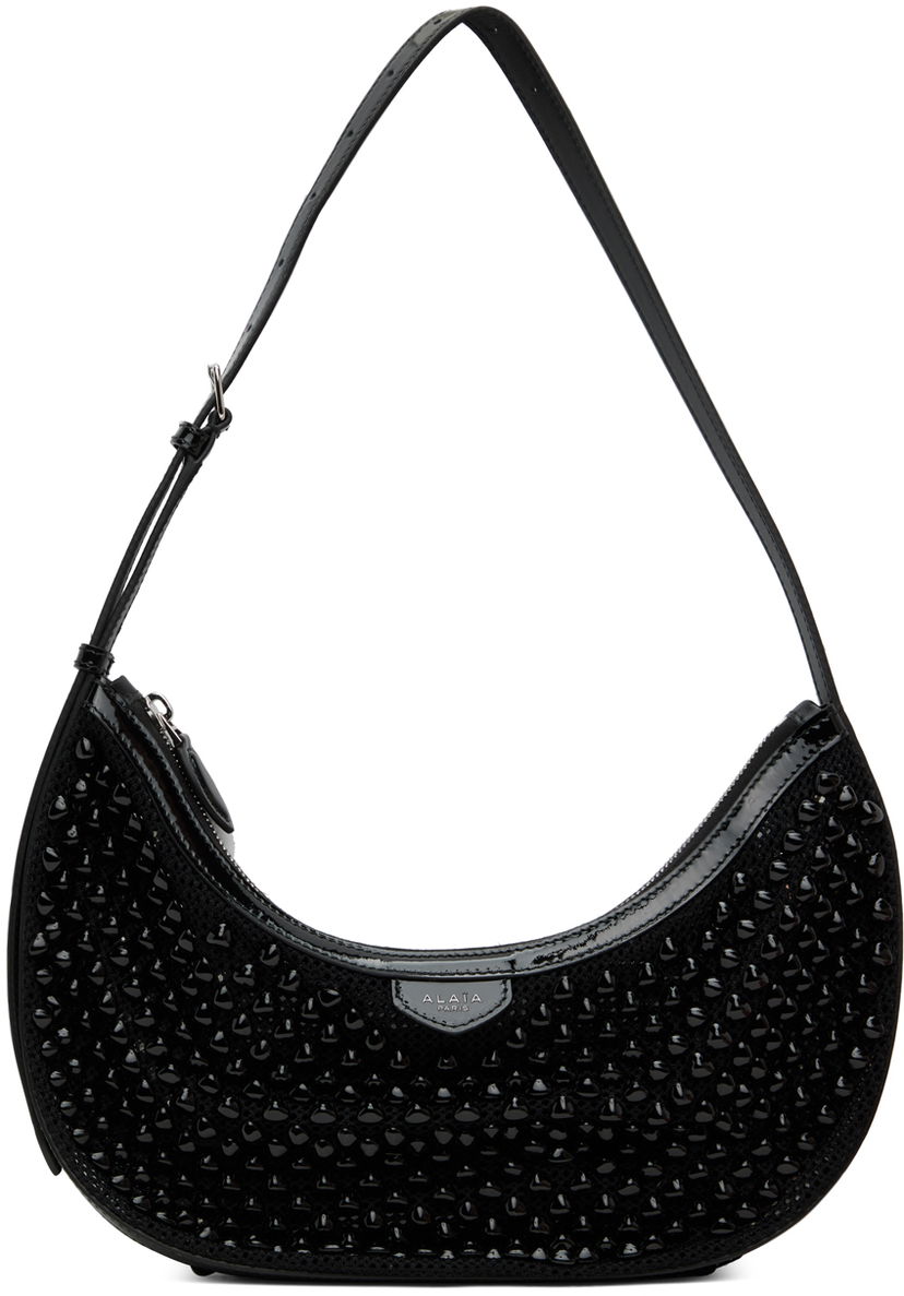 Taška cez rameno Alaïa ALAÏA Black One Piece Demi Lune Bag Čierna | AA1S02731CA311