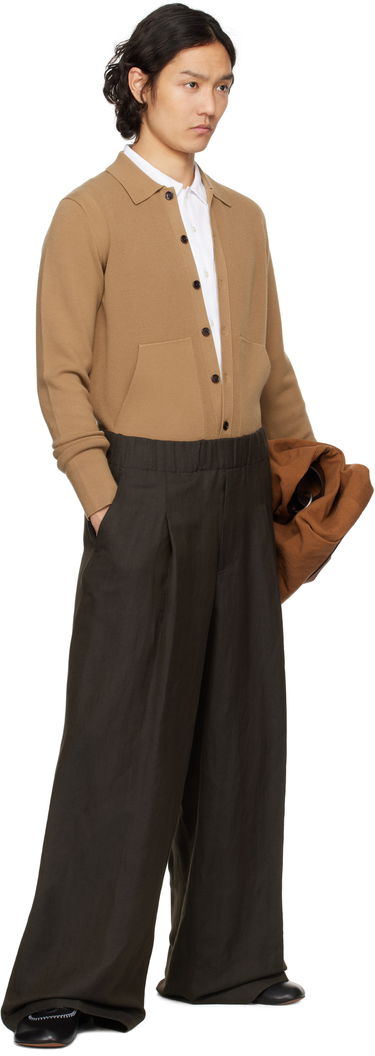 Nohavice Dries Van Noten Dries Van Noten Drawstring Wide-Leg Trousers Hnedá | 251-020907-1304, 3