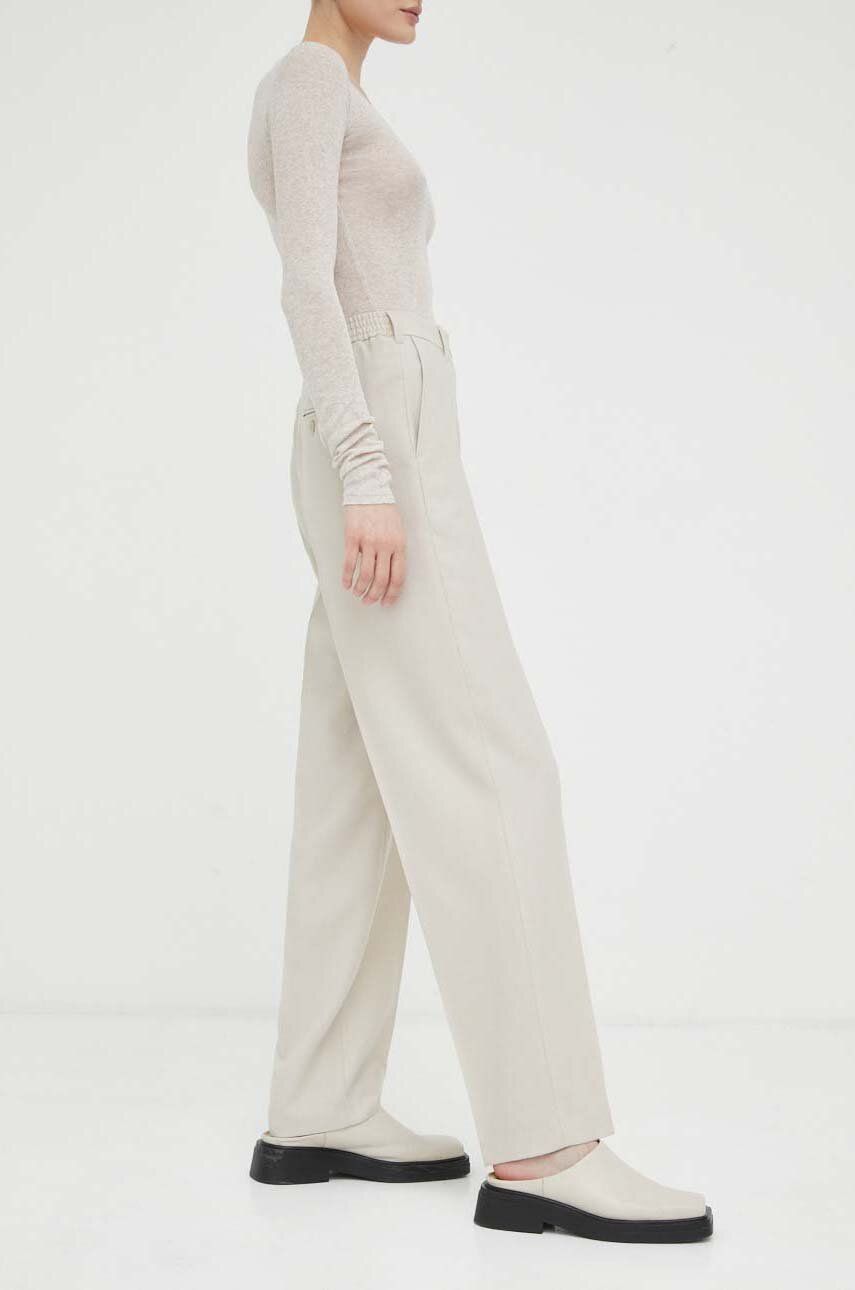 Nohavice American Vintage High Waist Trousers Biela | TAB10A, 0