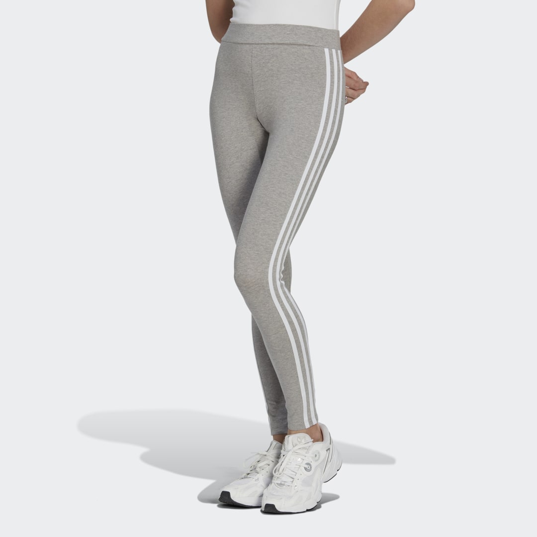 Legíny adidas Performance Adicolor Classics 3-Stripes Leggings Šedá | IB7384, 0