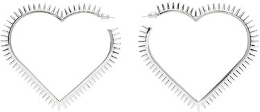 Náušnice We11done We11done Large Spike Heart Earrings Metalická | WD-AJ1-23-514-U-SV, 0