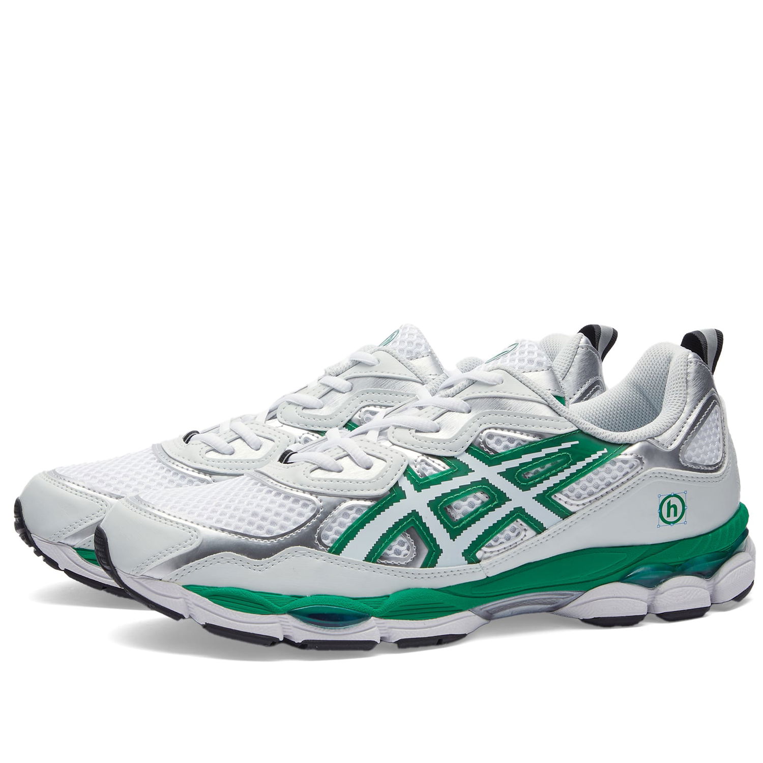 Tenisky a topánky Asics Men's x Hidden Ny Gel-Nyc in White/Jolly Green, Size UK 3.5 | END. Clothing Šedá | 1201B001, 0