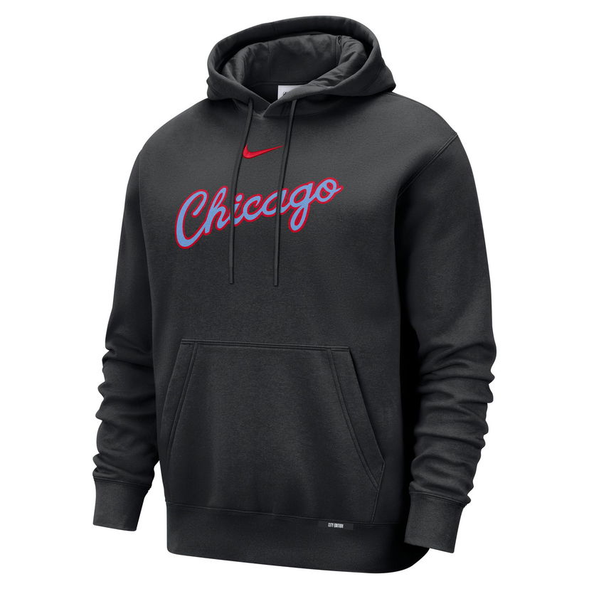 Mikina Nike Basketball Club Chicago Bulls City Edition Pull-Over Hoodie Čierna | HQ5520-010