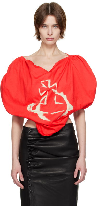 Tričko Vivienne Westwood Vivienne Westwood Stencil Orb Heart Blouse Červená | 1G01000S-J001M-, 0