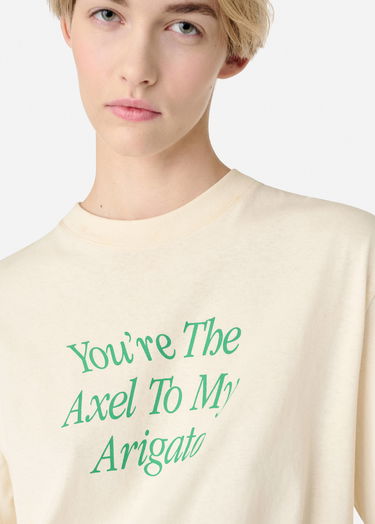 Tričko AXEL ARIGATO Printed T-Shirt with Short Sleeves Béžová | A3010002, 7