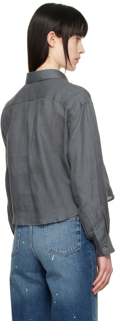 Košeľa A.P.C. A.P.C. Sophie Cropped Linen Shirt Šedá | LIAEK-F12627, 2