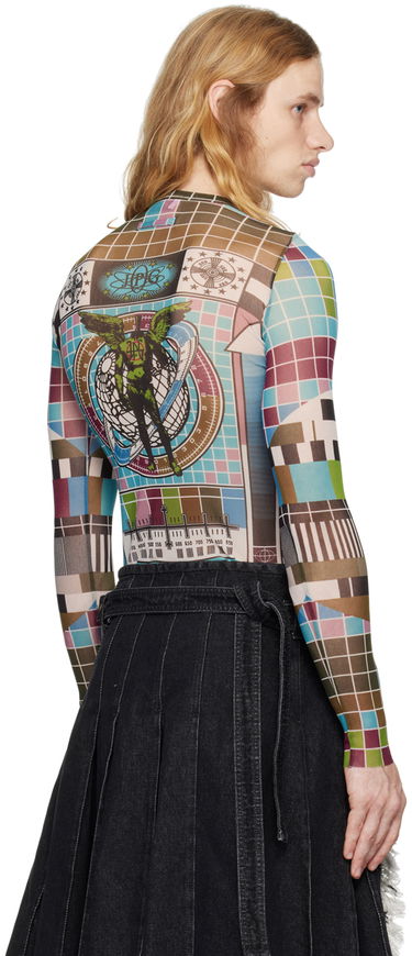 Tričko Jean Paul Gaultier Jean Paul Gaultier Printed Mesh Long Sleeve T-Shirt Rôznofarebný | 24/31-F-TO220-T569-5090, 2