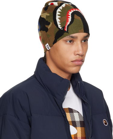 Kulicha BAPE A Bathing Ape 1st Camo Shark Knit Beanie Zelené | 001HTK701006M, 1