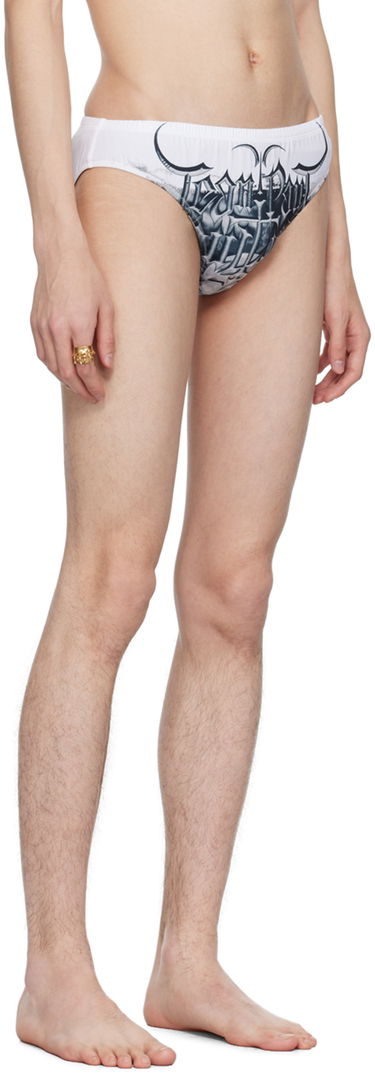 Plavky Jean Paul Gaultier Gaultier 'The Diablo' Print Swim Briefs Biela | 24/25-H-SV034-J539-0100, 1