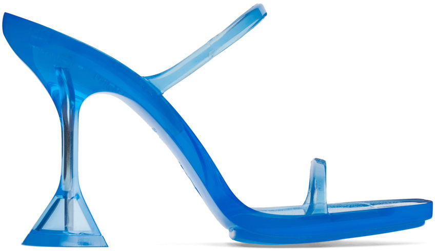 Doplnky Amina Muaddi Amina Muaddi Brito Slipper Heeled Sandals Modrá | 11S333535BRI, 0