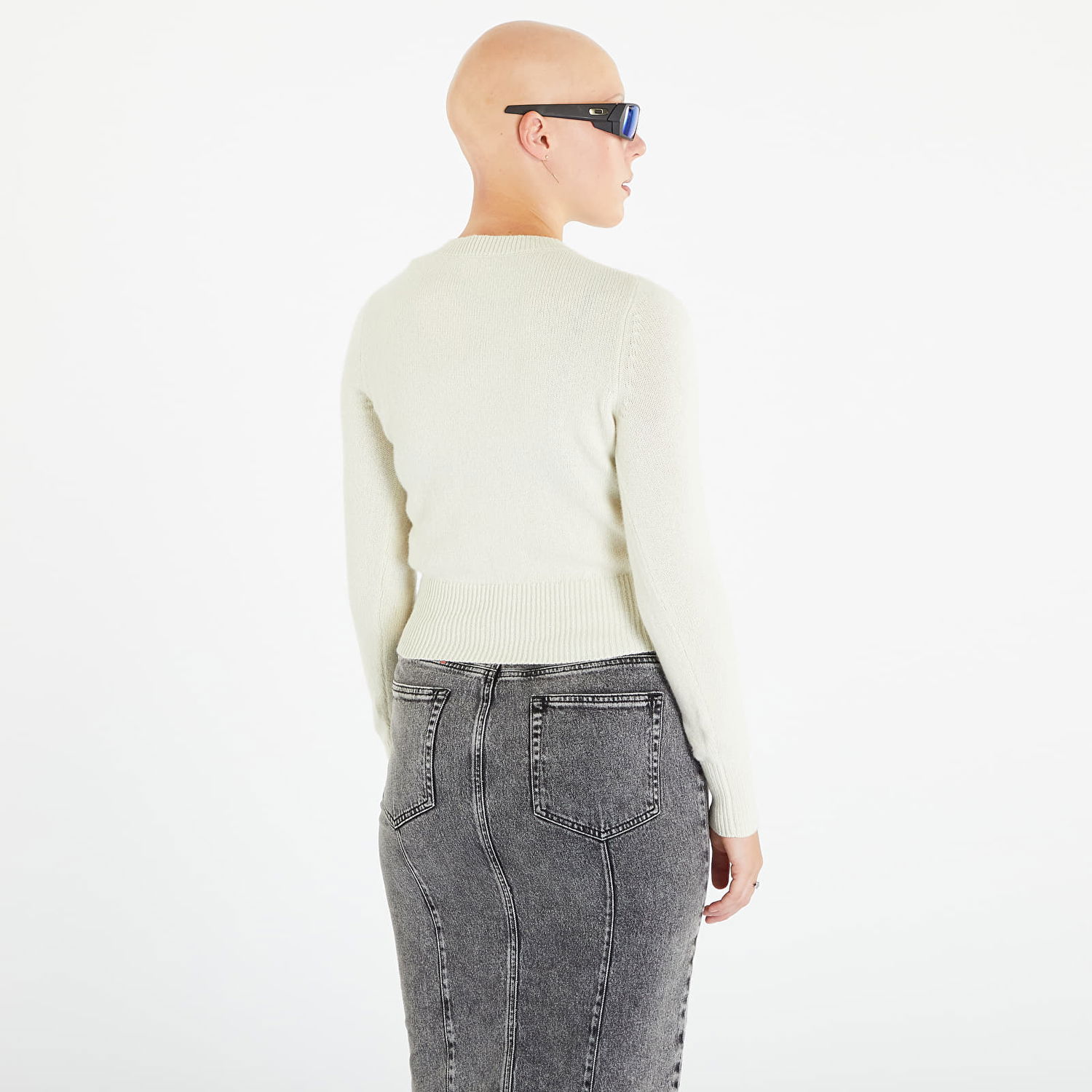 Tričká a tielka Diesel M-Areesa Knitwear Silver Green Biela | A06712_0KCAE Silver Green, 1