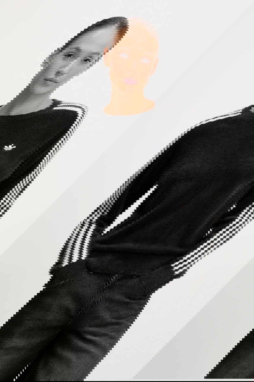 Sveter adidas Originals adidas Originals Holiday Fuzzy Sweater Čierna | JX7813, 0