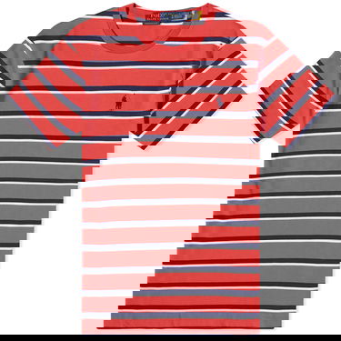 Tričko Polo by Ralph Lauren Polo Ralph Lauren Men's Multi Stripe T-Shirt Spring Red Multi Červená | 710916587002, 0