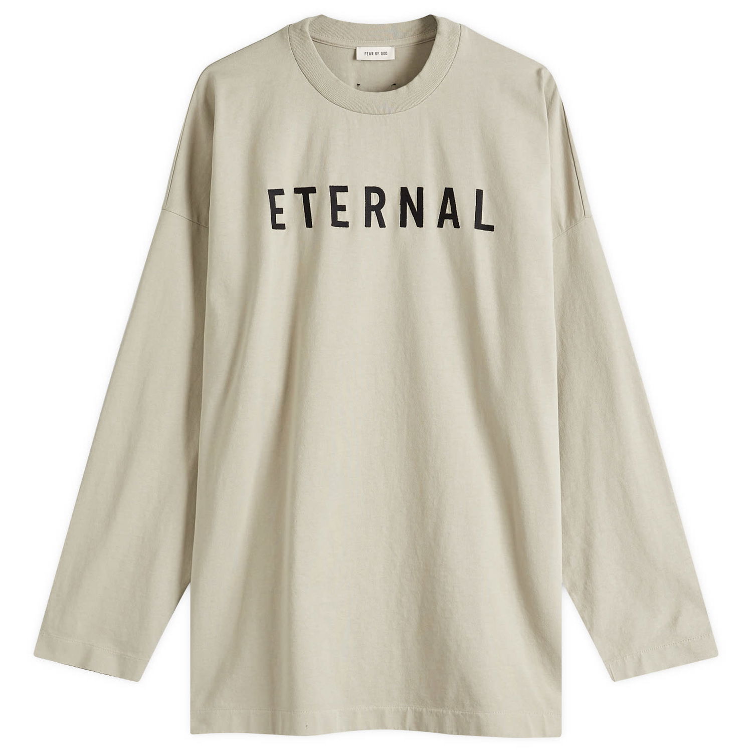 Tričko Fear of God Fear Of God Eternal Long Sleeve T-Shirt, Size Large Béžová | FGE250-5111HWJ-085, 0