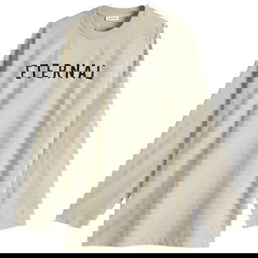 Tričko Fear of God Fear Of God Eternal Long Sleeve T-Shirt, Size Large Béžová | FGE250-5111HWJ-085, 0