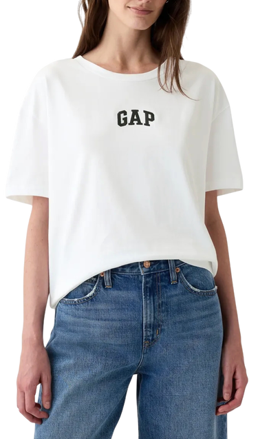 Tričko GAP T-Shirt Logo Boyfriend Biela | 407990-03, 0