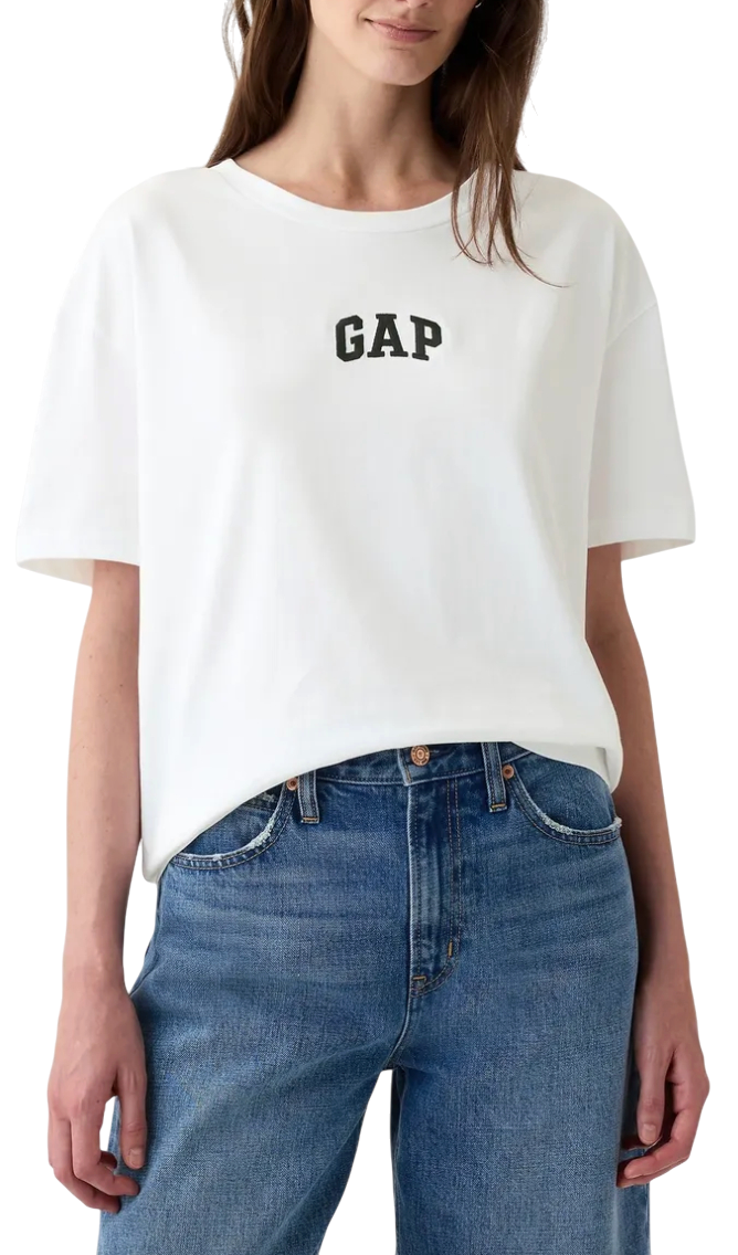 Tričko GAP T-Shirt Logo Boyfriend Biela | 407990-03