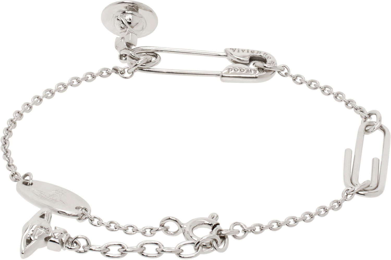 Náramok Vivienne Westwood Vivienne Westwood Safety Pin Chain Bracelet Metalická | 6102023T-01P019-, 1