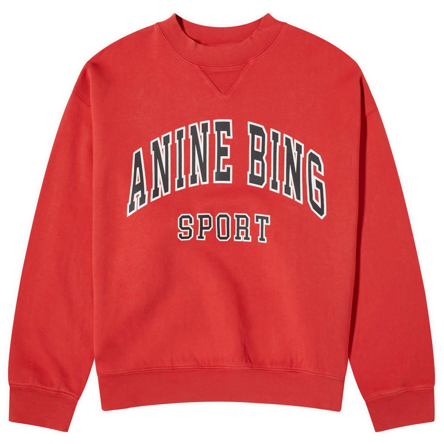 Mikina Anine Bing Jaci Sport Logo Sweatshirt Červená | A-08-5296-610, 1