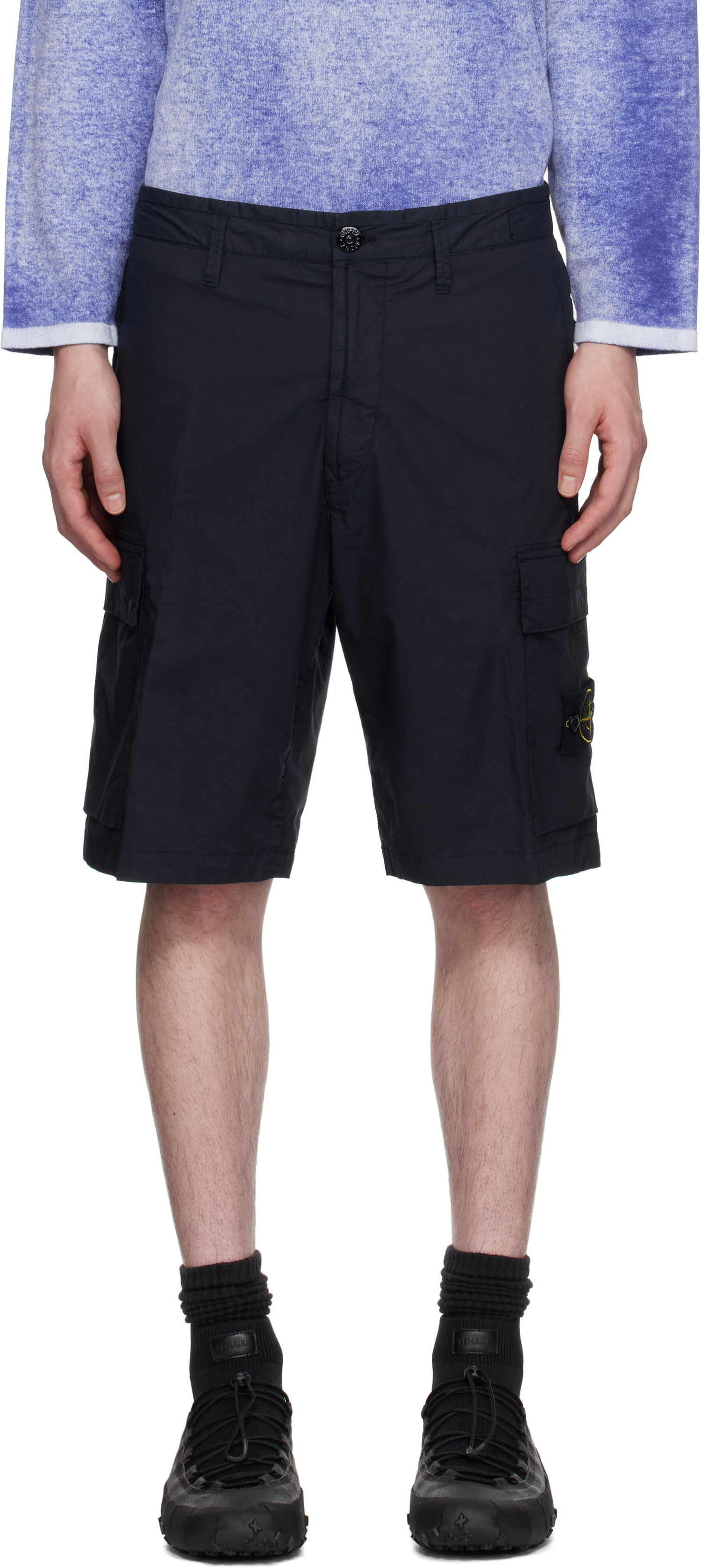 Šortky Stone Island Stone Island Stretch Cotton Tela Paracadute Shorts Navy | K1S15L100L08S0003, 0