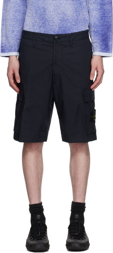 Šortky Stone Island Stone Island Stretch Cotton Tela Paracadute Shorts Navy | K1S15L100L08S0003, 0