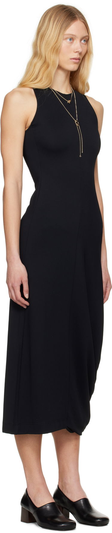 Šaty LEMAIRE Lemaire Twisted Hem Midi Dress Čierna | DR1106 LJ1034, 1