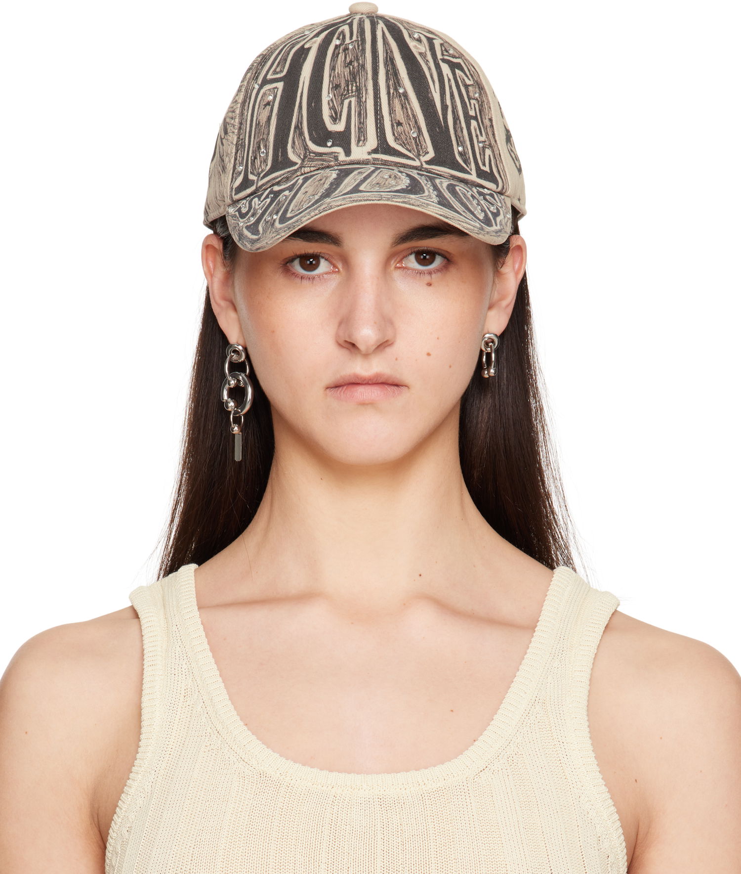 Šiltovka Acne Studios Acne Studios Organic Cotton Baseball Cap Béžová | C40404-, 0