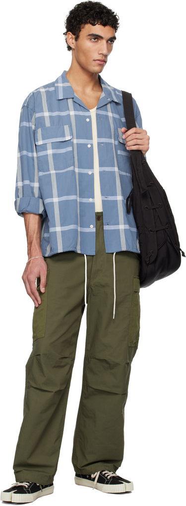 Košeľa NANAMICA nanamica Palaka Check Camp Collar Shirt Modrá | S25SG024U, 3