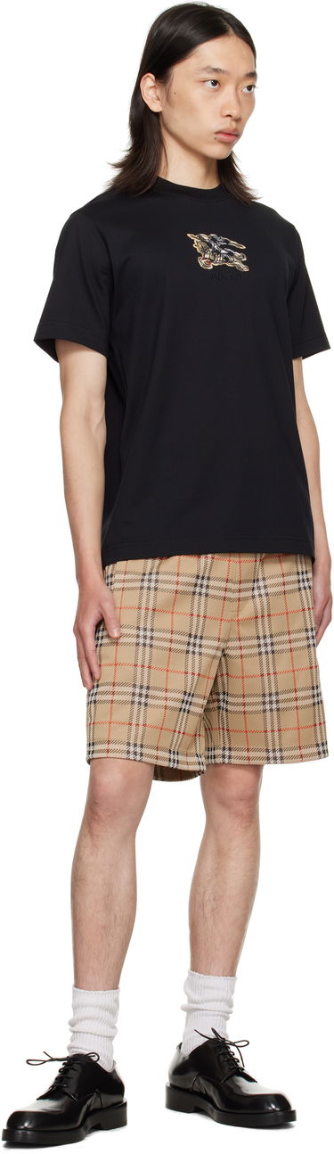 Tričko Burberry Burberry EKD Check Cotton T-Shirt Čierna | 8116169, 3