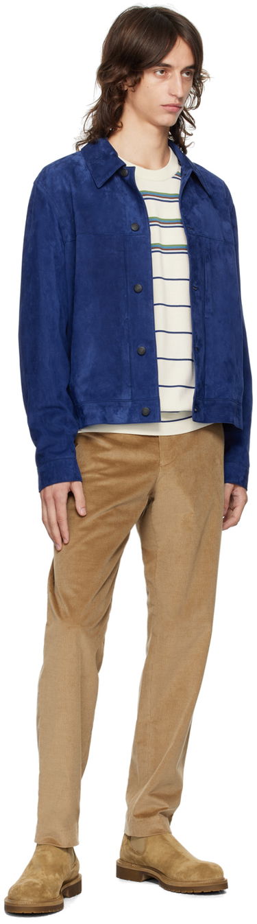 Bunda Paul Smith Paul Smith Slim-Fit Suede Jacket Modrá | M1R-721Y-N00040-48B, 3