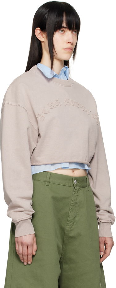 Sveter Acne Studios Acne Studios Cropped Logo Sweatshirt Ružová | AI0158-, 1