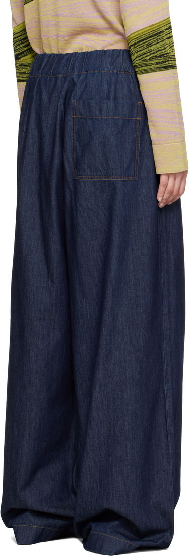 Nohavice Dries Van Noten Dries Van Noten Drawstring Wide-Leg Jeans Modrá | 251-010936-1553, 2