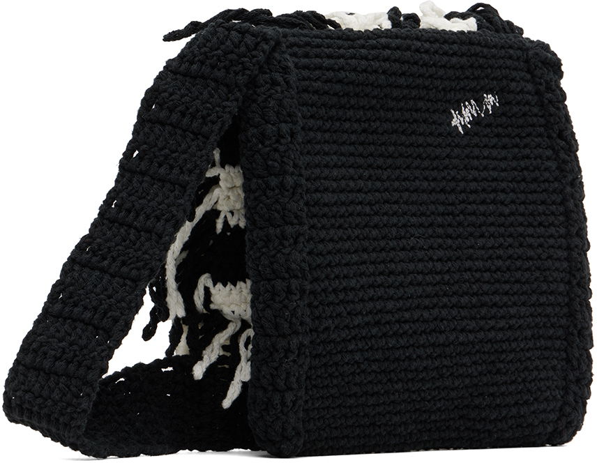 Fringed Crochet Shoulder Bag