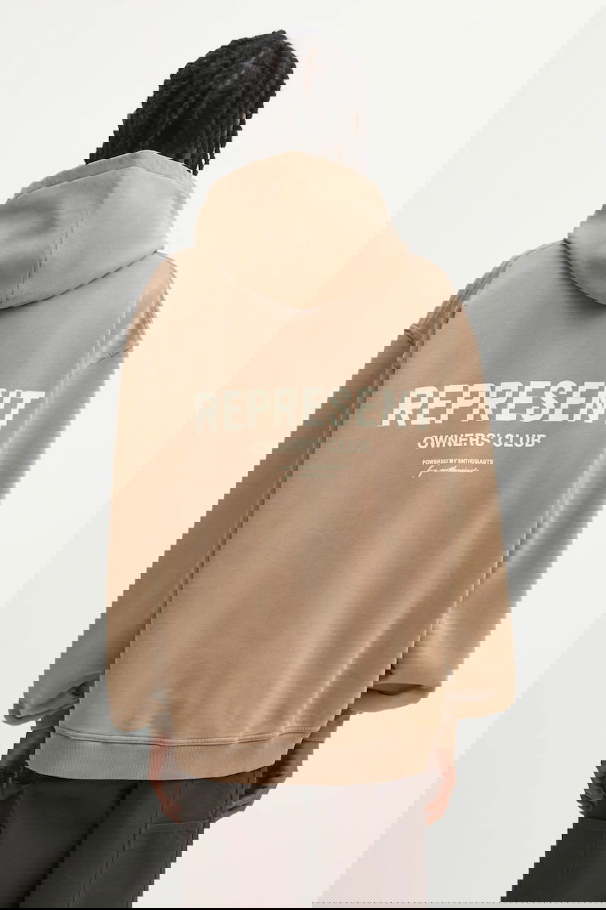 Mikina Represent Clo Represent Owners' Club Hoodie with Print Béžová | OCM41113.16, 0