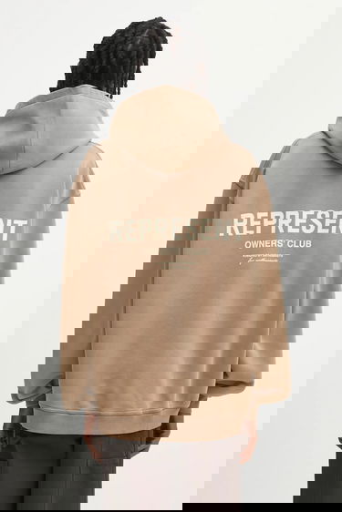 Mikina Represent Clo Represent Owners' Club Hoodie with Print Béžová | OCM41113.16, 0