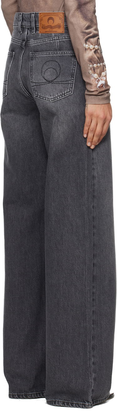 Džínsy Marine Serre Marine Serre Moon Laser High-Waist Flare Jeans Šedá | WPA159ACDEN0006, 2