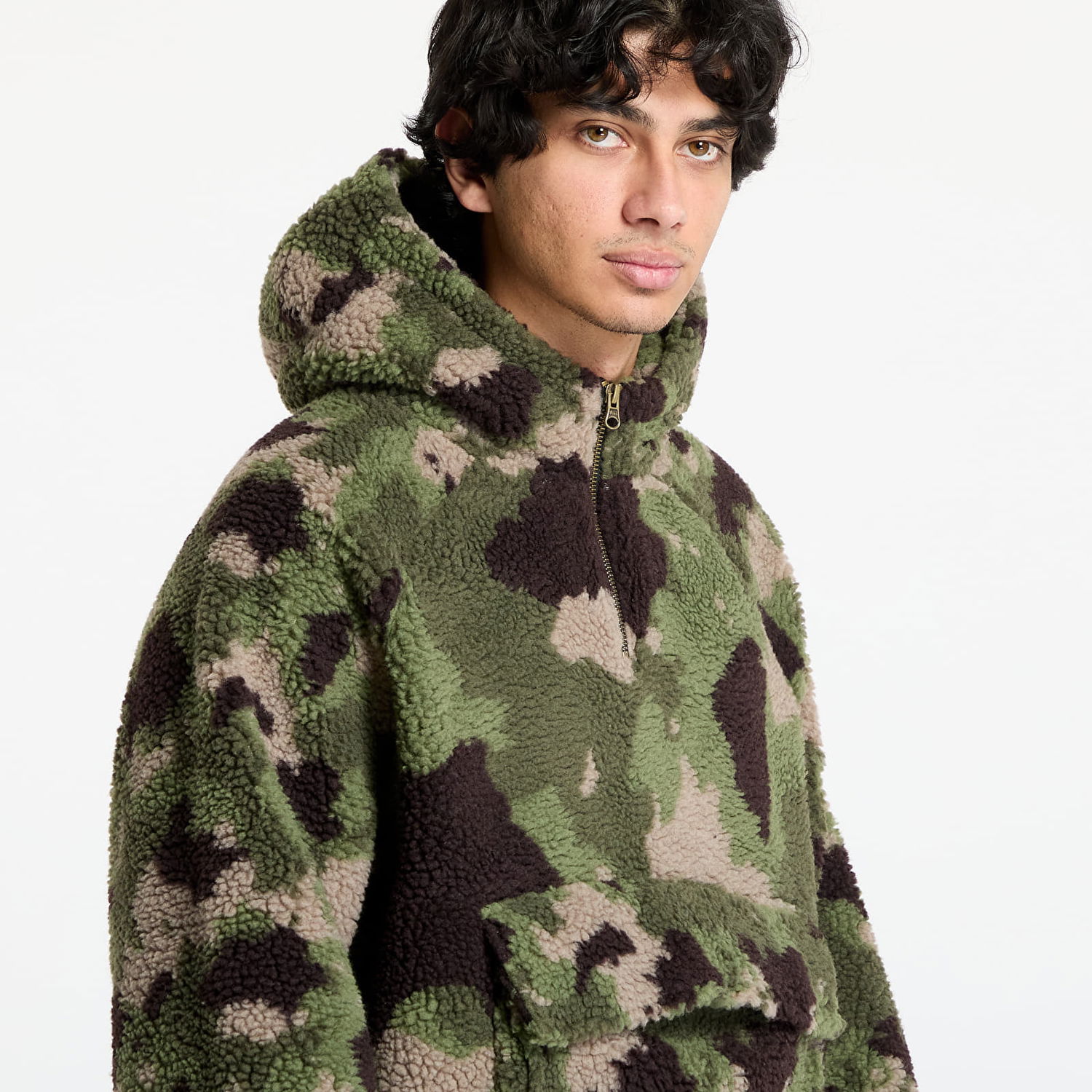 Mikina Vans Sherpa Hoodie Camo Zelené | VN000HN197I, 1