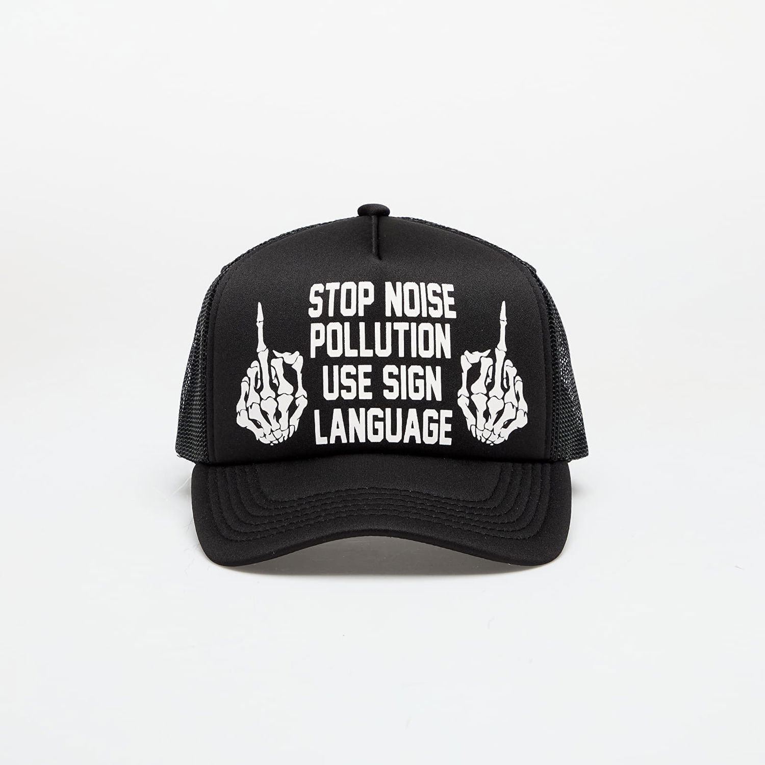 Šiltovka Pleasures PLEASURES Pollution Trucker Cap Čierna | P25SU068 BLACK, 0