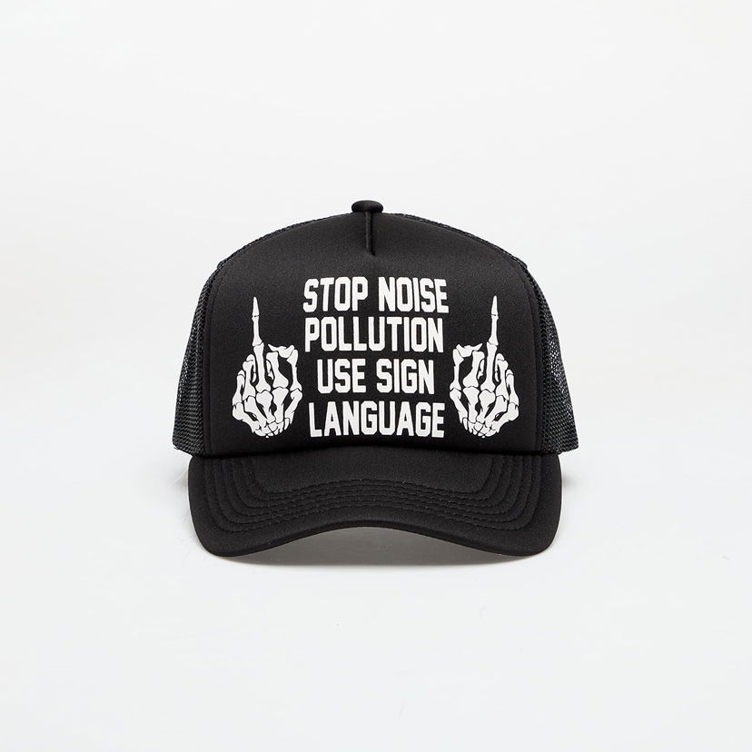 Šiltovka Pleasures PLEASURES Pollution Trucker Cap Čierna | P25SU068 BLACK