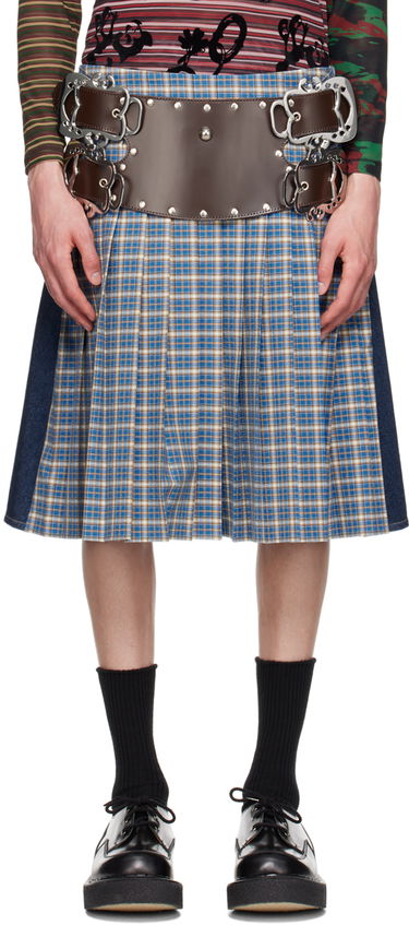 Sukňa Chopova Lowena Chopova Lowena Marshal Denim Pleated Skirt Modrá | 3207, 0