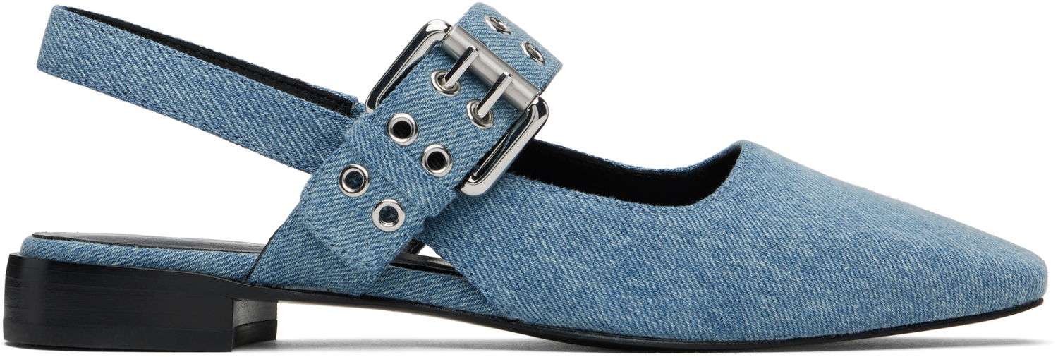 Oblečenie rag & bone rag & bone Astra Slingback Ballerina Flats Modrá | WFF24SF002UB2, 0