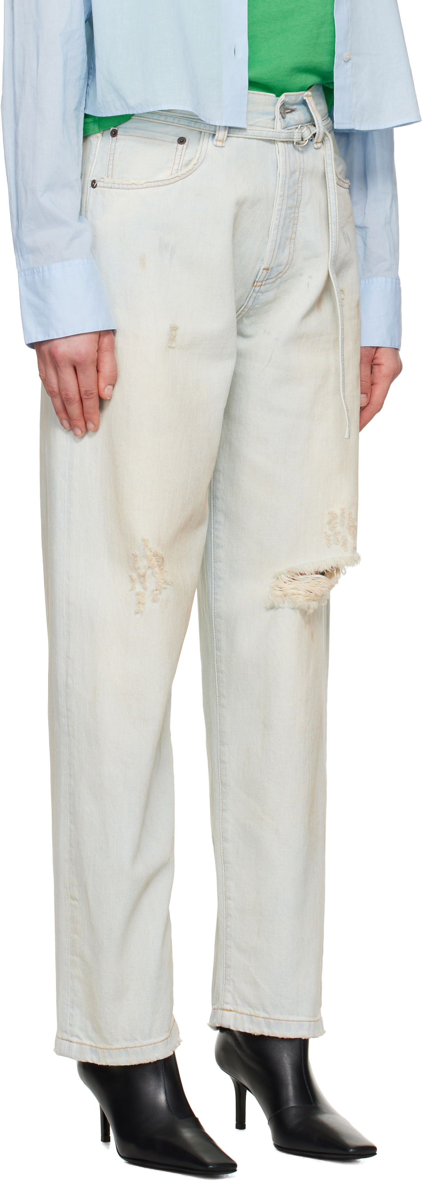 Džínsy Acne Studios Acne Studios Loose Fit 1991F Jeans Modrá | C00075-, 1