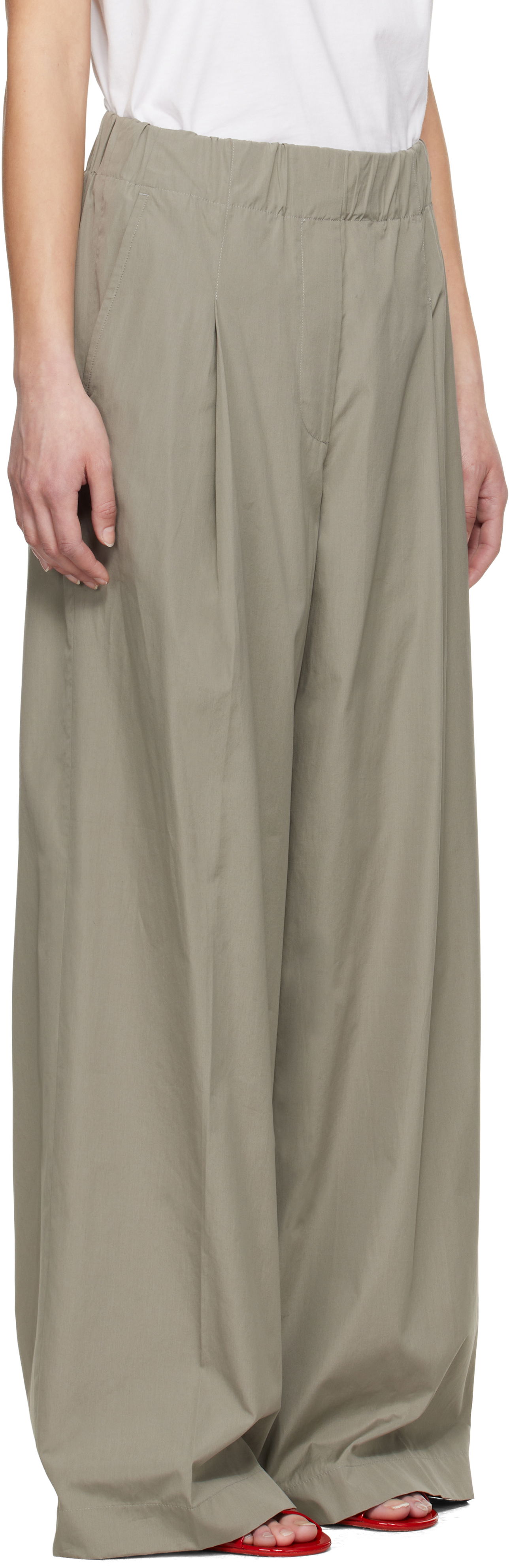 Nohavice Dries Van Noten Dries Van Noten Wide Pleated Trousers Šedá | 251-010909-1374, 1