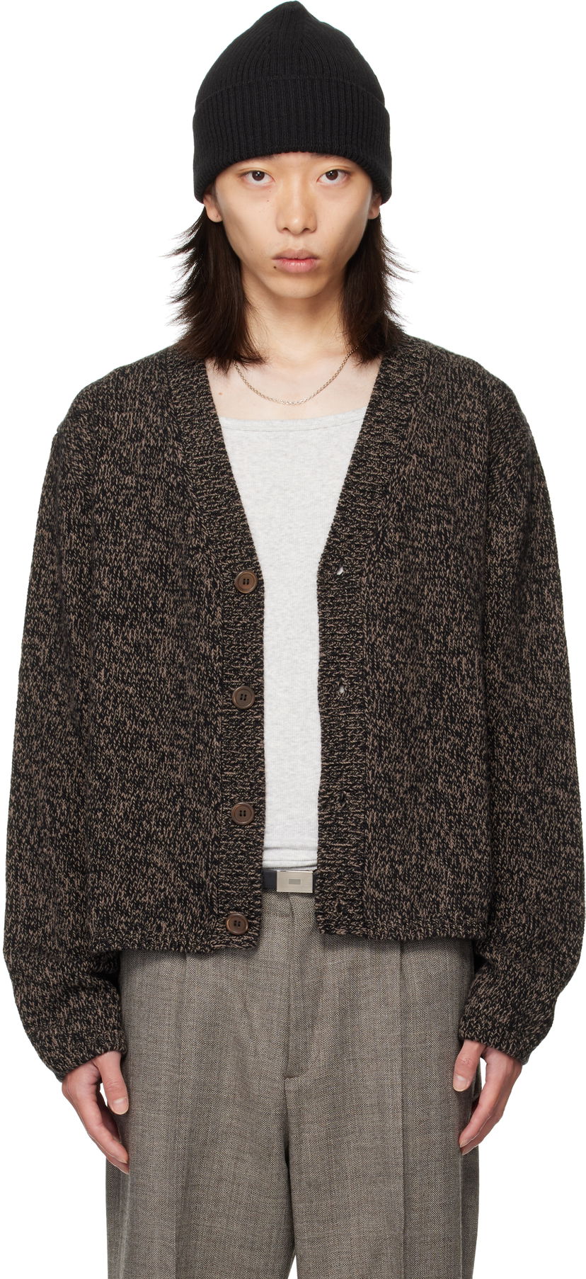 Sveter OUR LEGACY OUR LEGACY Academy Knit Cardigan Hnedá | M4253AB