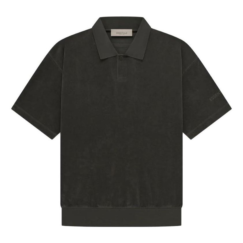 Polo tričko Fear of God Essentials Terry Polo Čierna | 125BT224050F, 0