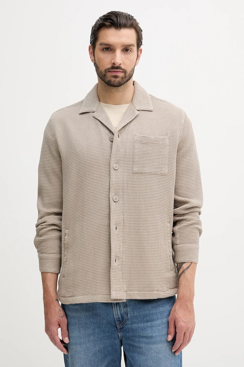 Košeľa Barbour Barbour Sandwood Relaxed Fit Shirt Béžová | MOS0416